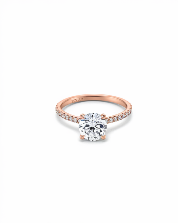 Classic Diamond Ring - 1 Carat Lab Diamond - Rose Gold